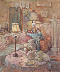 Der bestickte Schirm